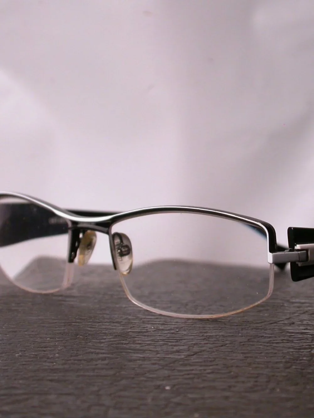 Alain Mikli Black and White Metal Modern Eyeglasses Frames Hand Made in France